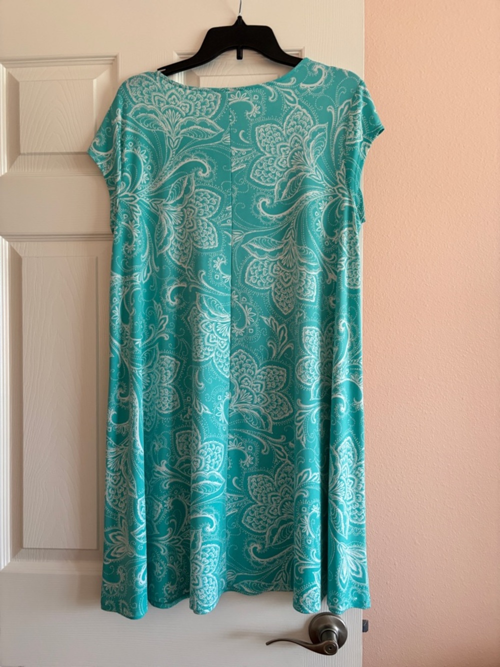 Ruby Rd. Turquoise Paisley Midi Dress - Picture 3 of 4